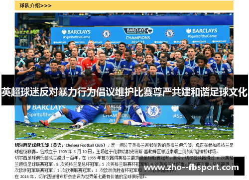 英超球迷反对暴力行为倡议维护比赛尊严共建和谐足球文化